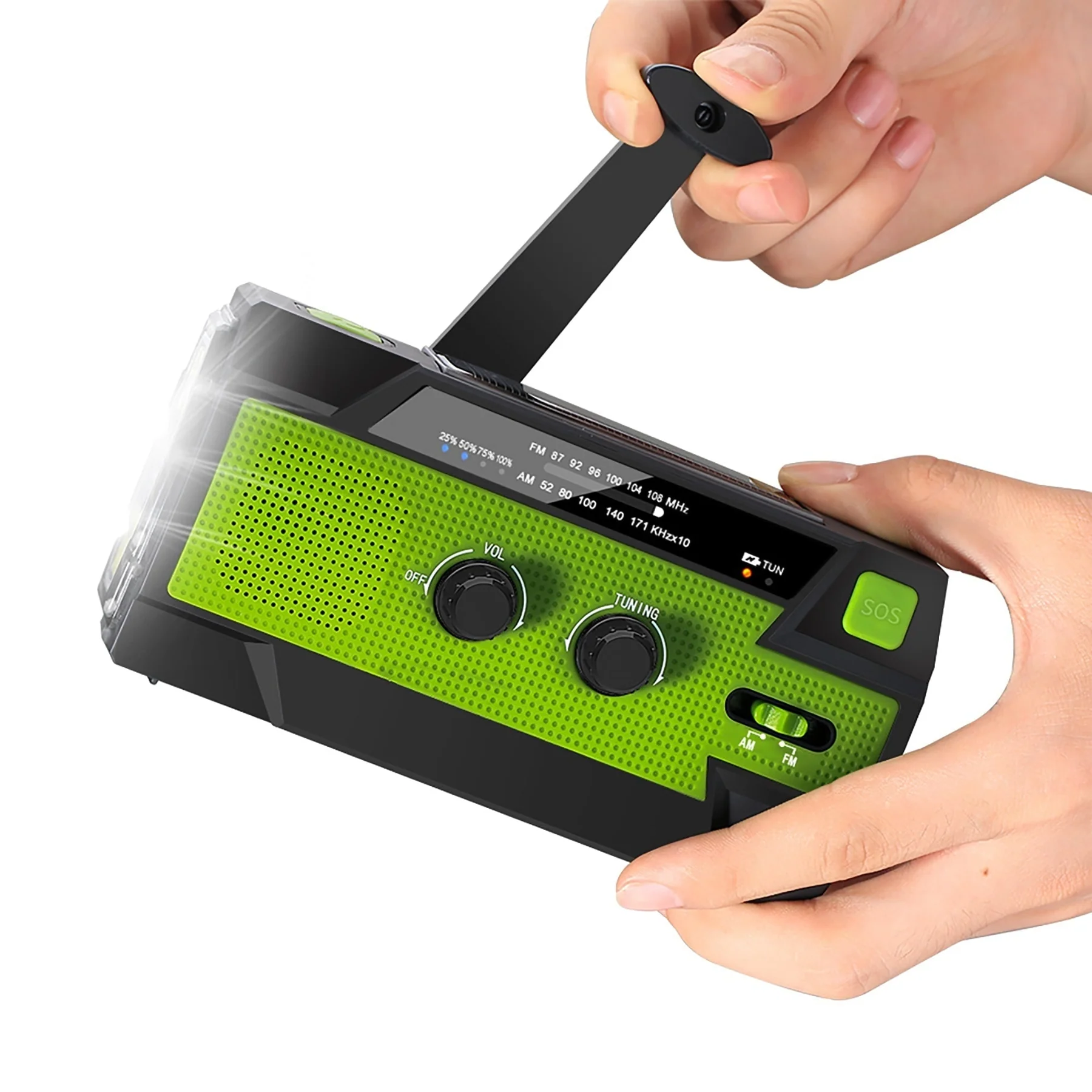 Emergency Radio Hand Crank Radio Portable Communication Device - Image 5